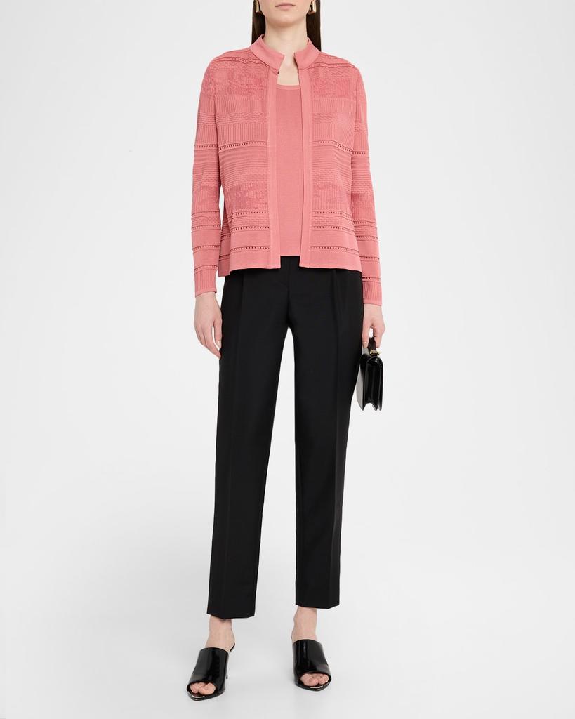 Misook Heritage Multi-Stitch Tonal Knit Jacket