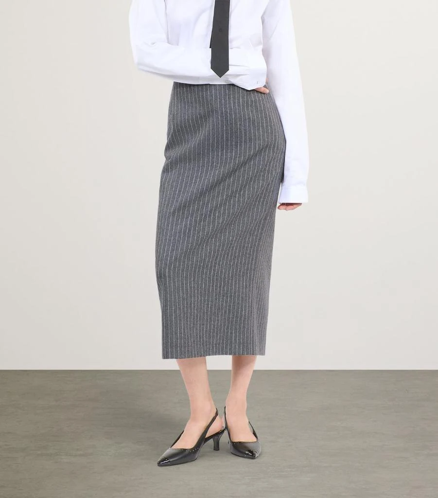 The Kooples Wool-Cashmere Pinstripe Pencil Skirt 5