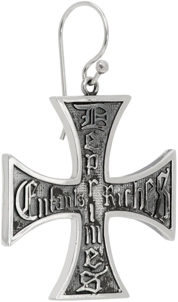 Enfants Riches Deprimes Silver Cross Single Earring 2