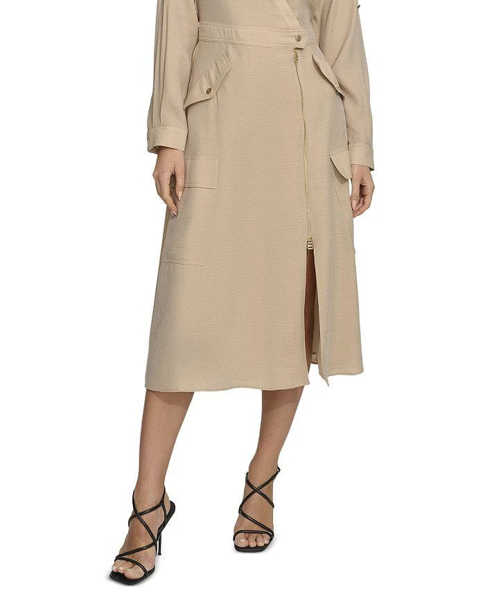 DKNY Long Sleeve Cargo Midi Dress 4