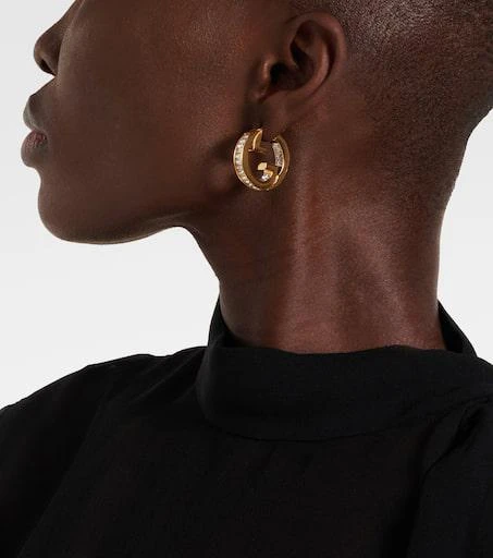Gucci Gucci Blondie embellished hoop earrings 6