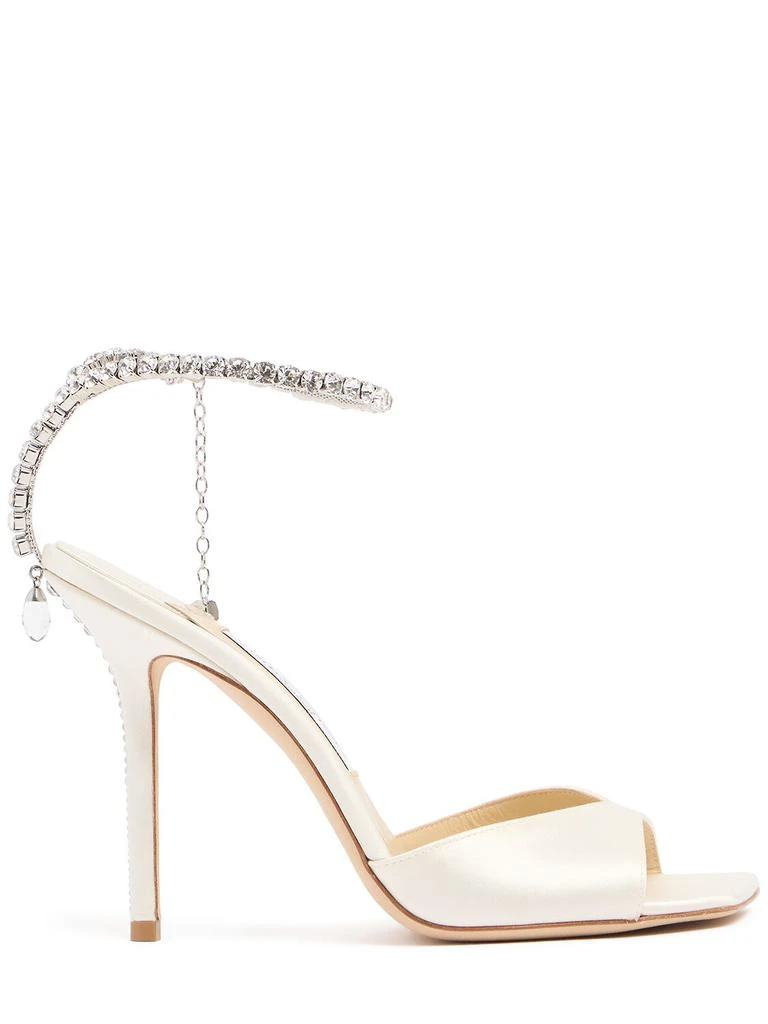 Jimmy Choo 100mm Saeda Satin Sandals 1