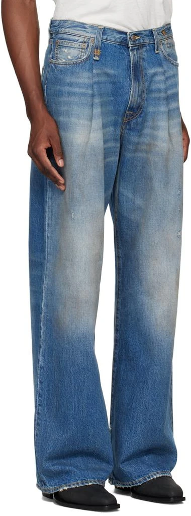 R13 SSENSE Exclusive Blue Damon Pleated Jeans 2