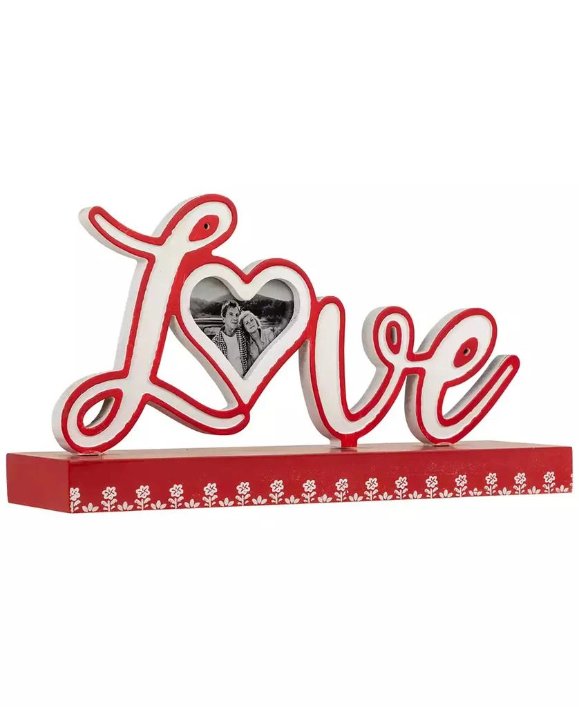 Northlight Heart and Floral "Love" Valentine's Day Photo Frame, 6.25" x 12" 5