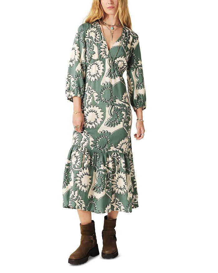 ba&sh Ferae Printed Midi Dress