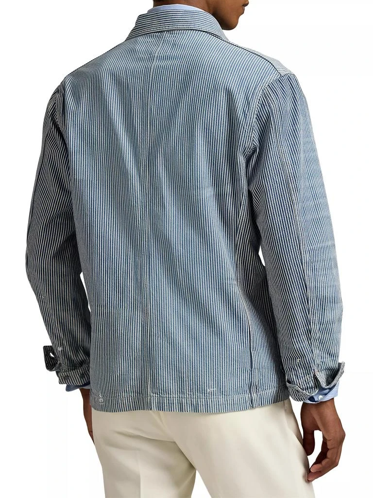 Ralph Lauren Indigo Hickory-Stripe Utility Jacket 4