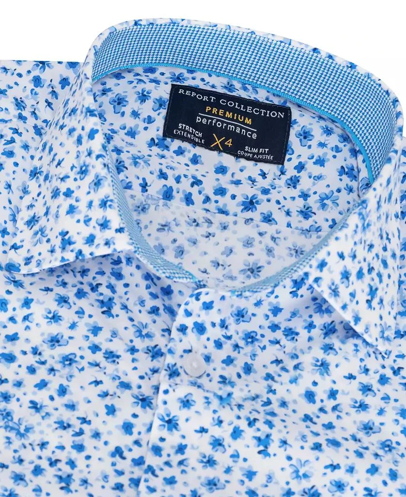 Report Men's Slim-Fit Floral-Print Shirt 4