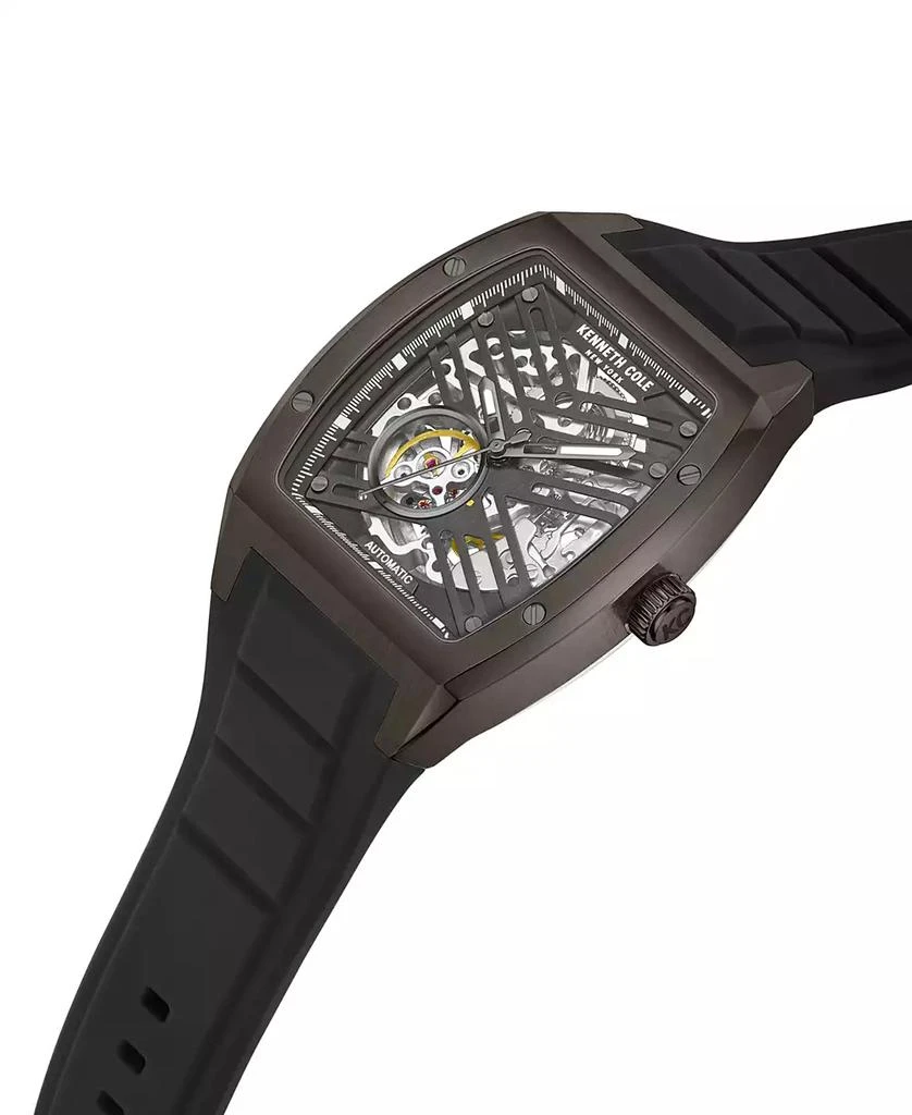 Kenneth Cole Men's Automatic Black Silicone Watch 40MM 2