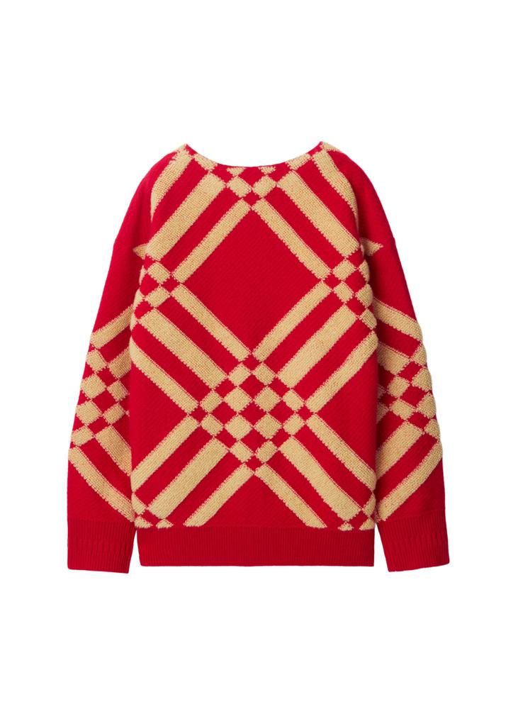 Burberry Check wool cashmere cardigan