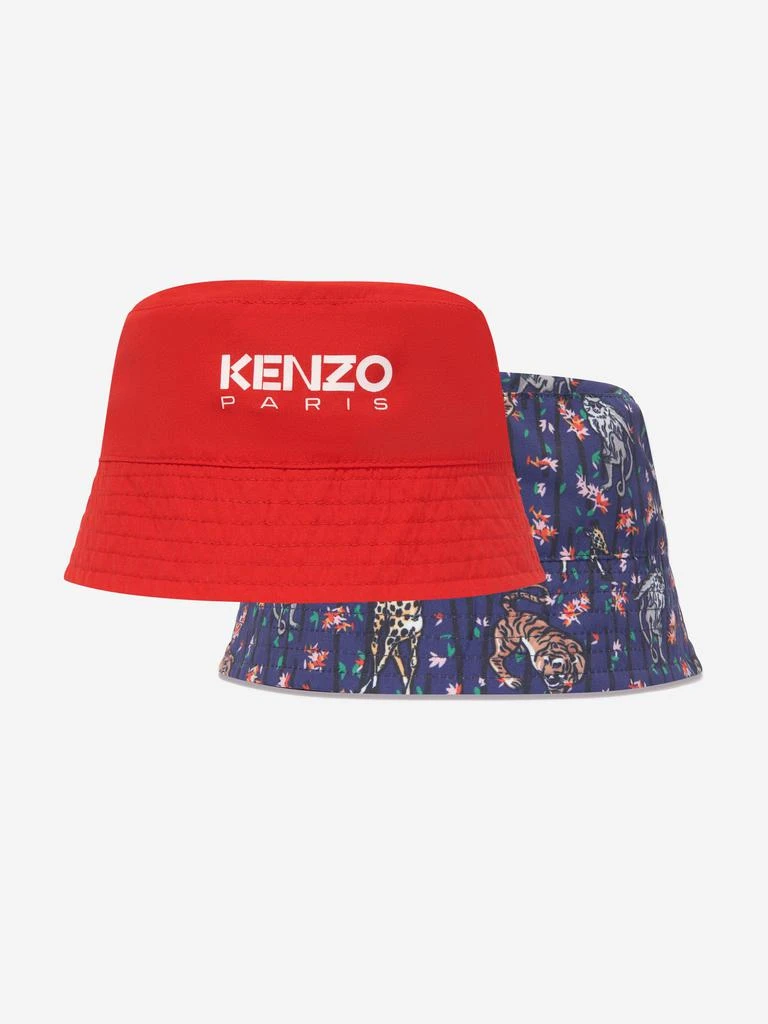 Kenzo KENZO Girls Reversible Bucket Hat in Blue 1