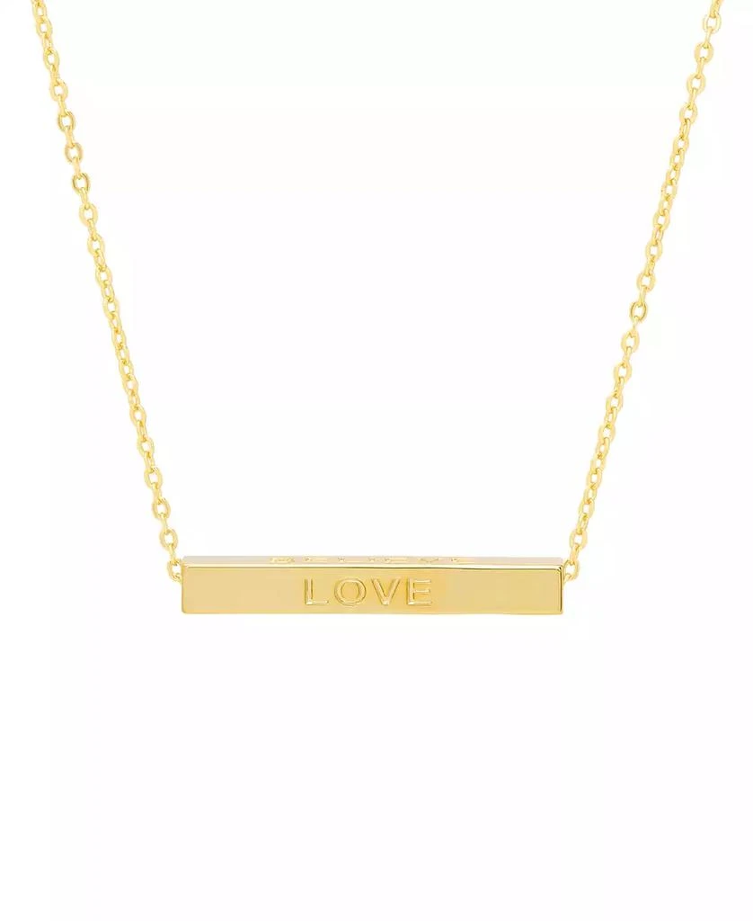 Macy's Gold Plated Love, Faith, Believe, Blessed Necklace 4