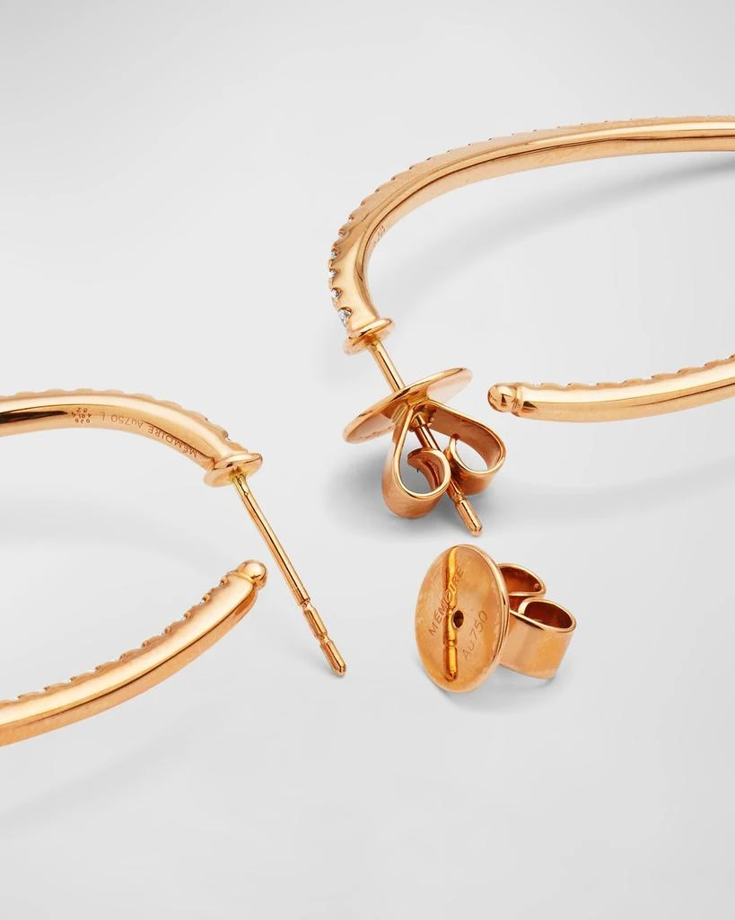 Memoire 18KWG Medium Diamond Pave Twist Hoop Earrings, 1.50tcw 4