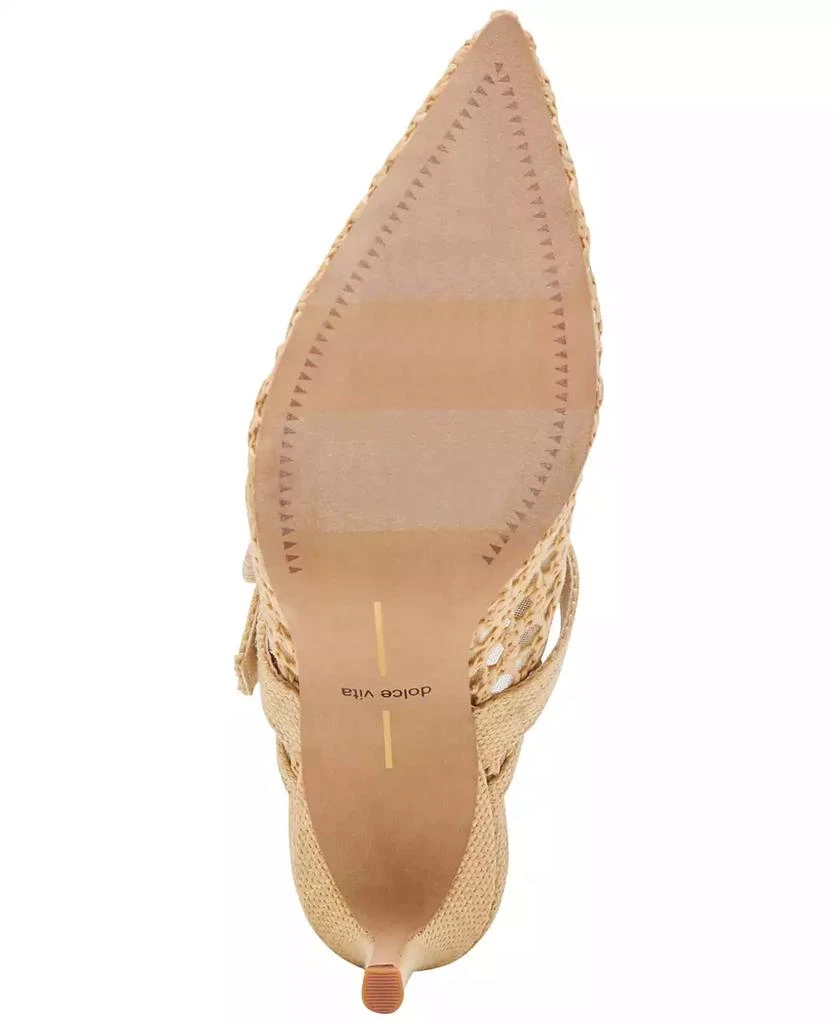 Dolce Vita Women's Keekee Buckle Woven Pointed-Toe Pumps 5
