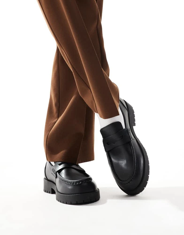 Pull&Bear Pull&Bear loafer in black 1