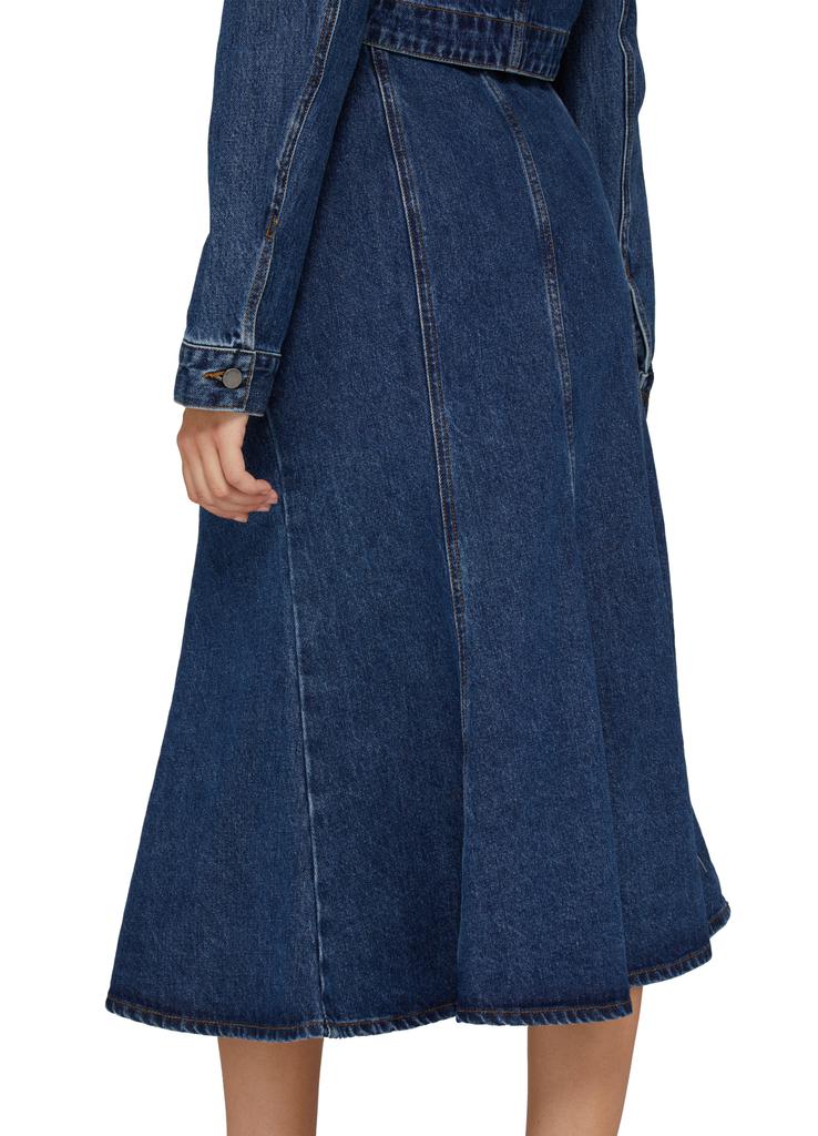 Self Portrait Flared denim midi skirt - Dresses & Skirts