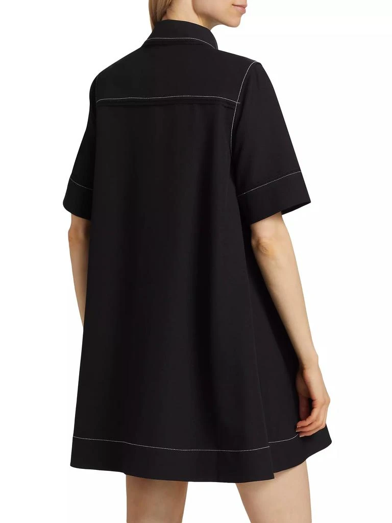 Ganni Crepe Sable Collared Minidress 5