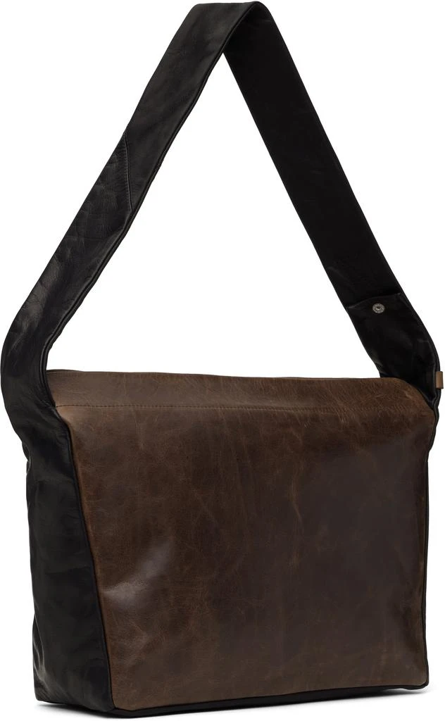 Omar Afridi Black & Brown Oily Cow Hide Oscar Bag 2