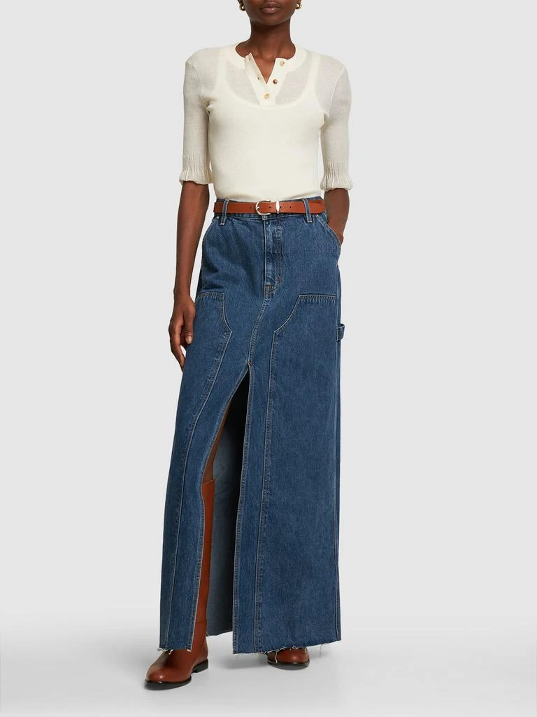 SLVRLAKE Worker Cotton Denim Maxi Skirt 1