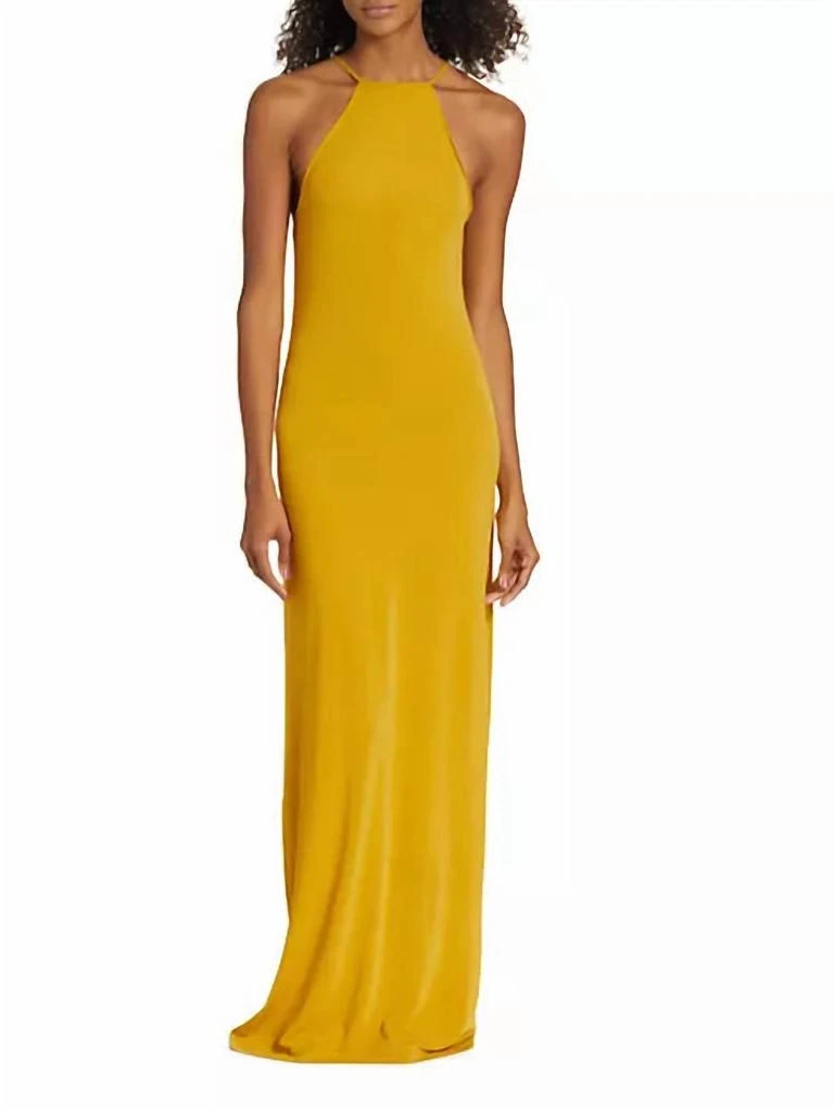 Nili Lotan Lucette Dress In Mustard 2