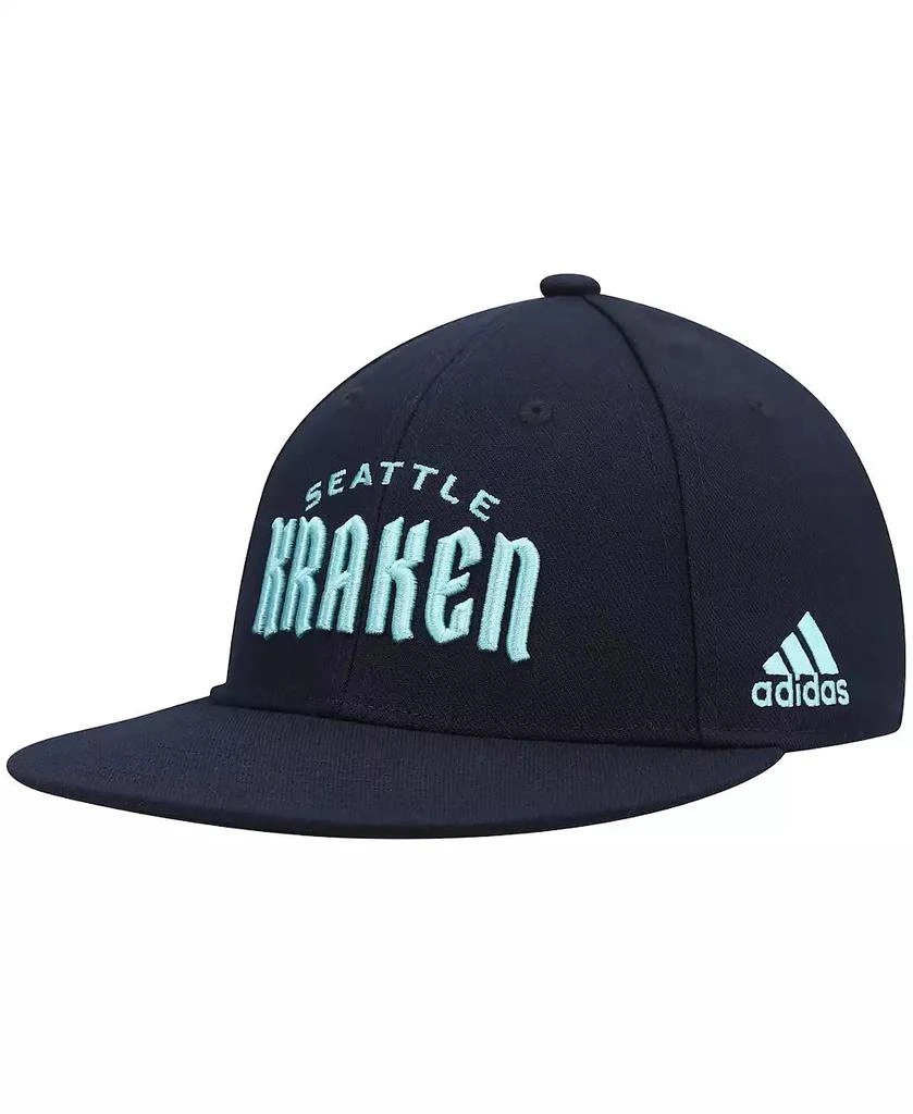 Adidas Men's Deep Sea Blue Seattle Kraken Team Snapback Hat 1