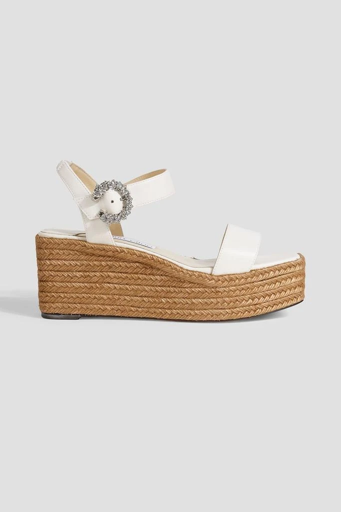 Jimmy Choo Mirabelle 70 leather espadrille wedge sandals 1