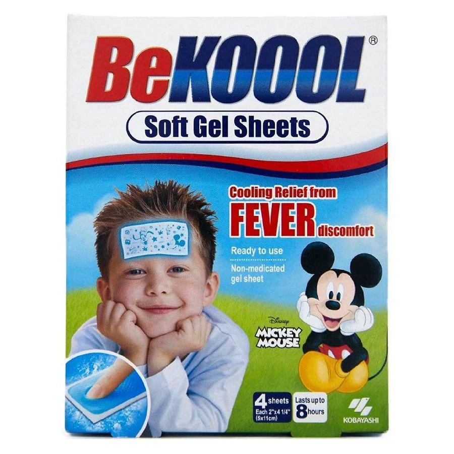 Be Koool Immediate Cooling Fever Reducing Soft Gel Sheets for Kids 1