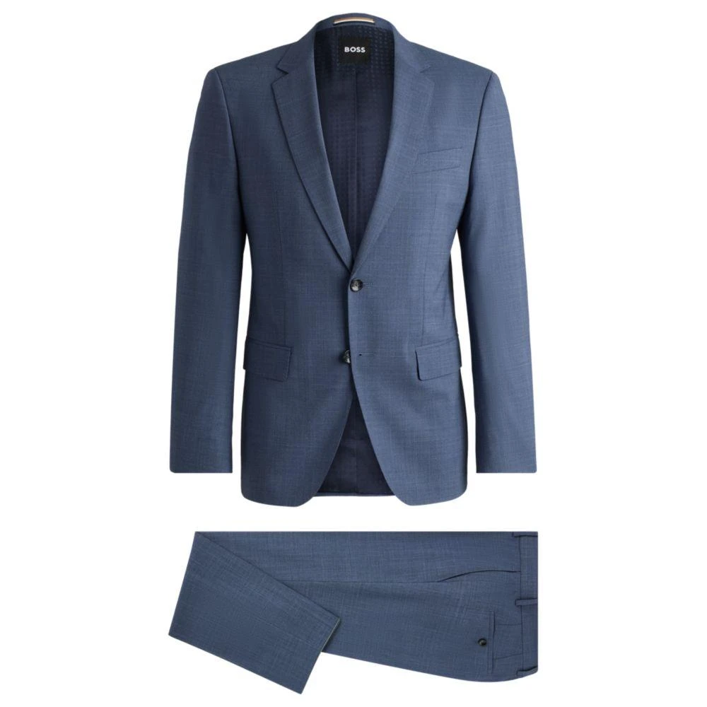 Hugo Boss Slim-fit suit in patterned stretch cloth 1