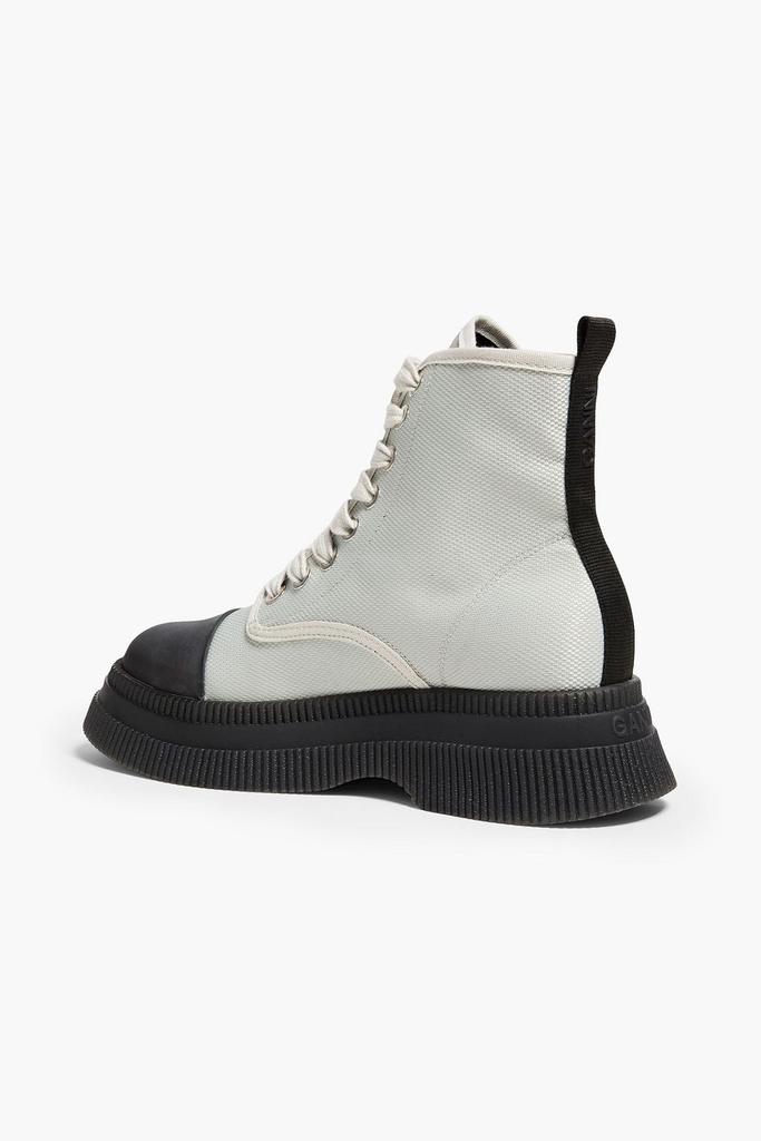 【Ganni】関税・送料込み★ブラック キャンバス アンクルブーツ Ganni Canvas ankle boots - Boots - BeyondStyle