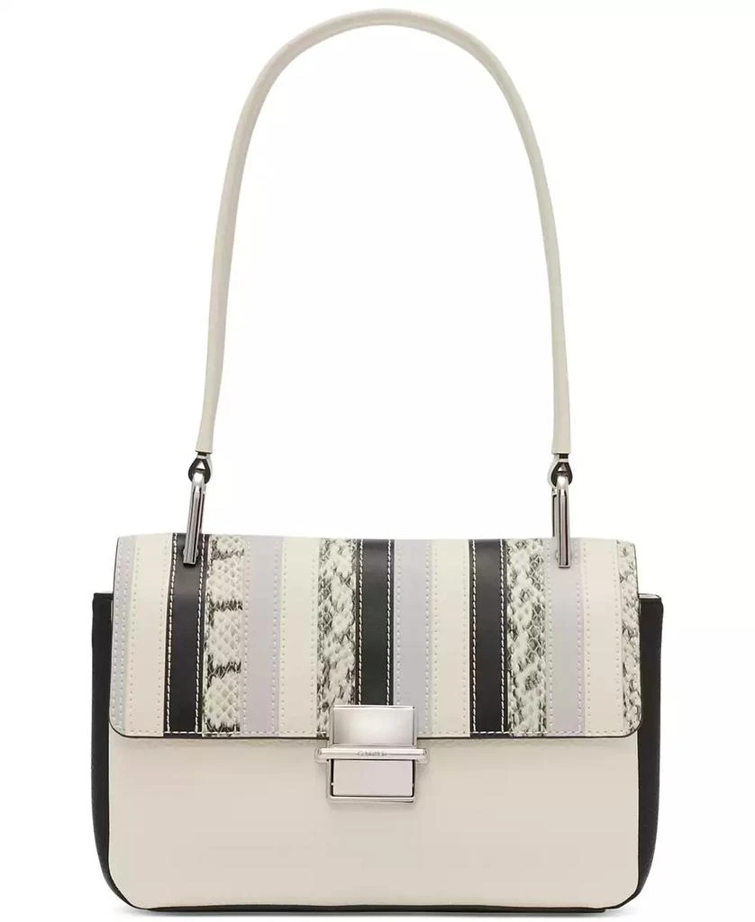 Calvin Klein Clove Mixed Material Push-Lock Shoulder Bag 1