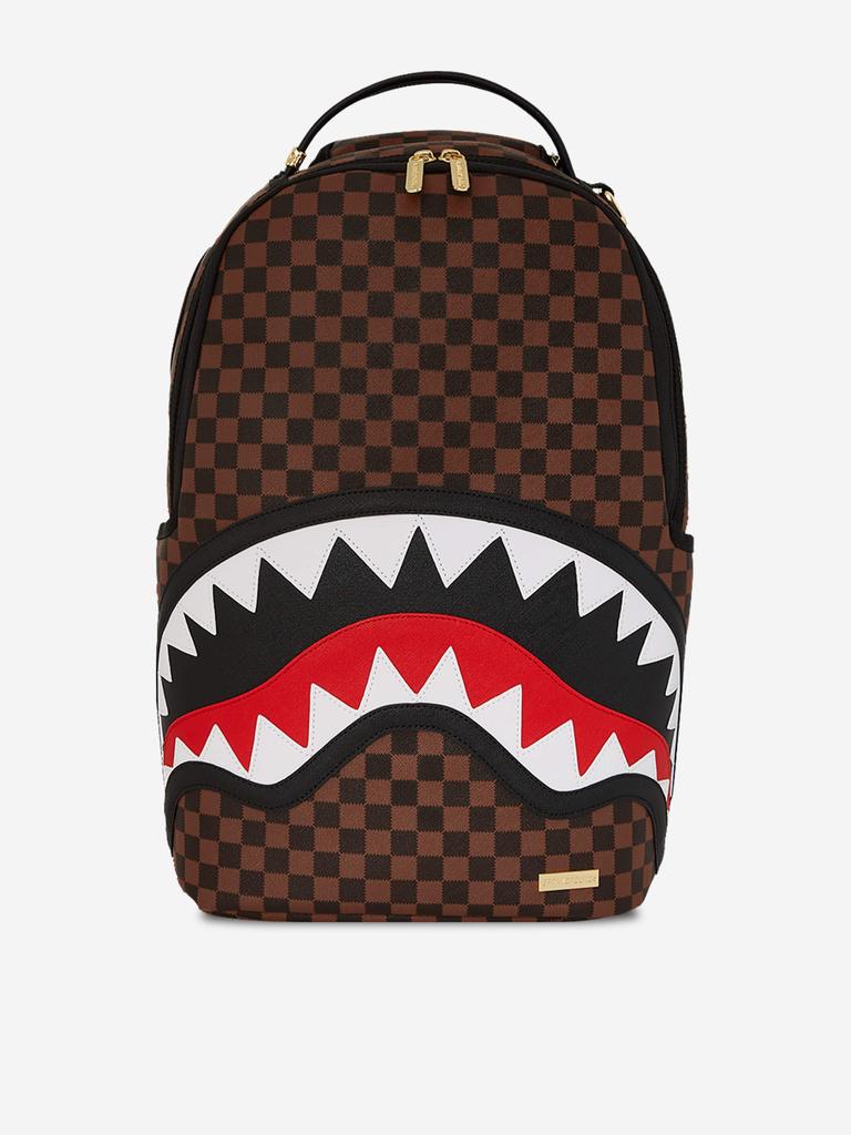 SprayGround Kids Sawtooth Sharks In Paris DLSV Backpack in Brown (45.72cm)