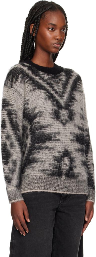 Isabel Marant Black & Gray Fabia Sweater