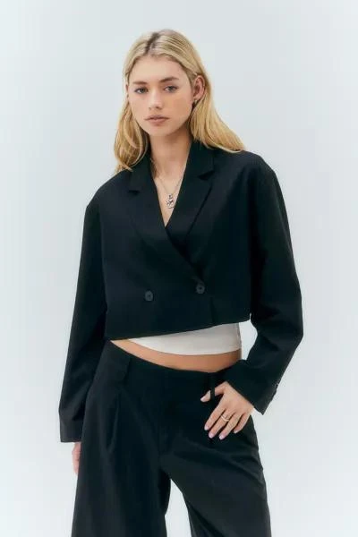 Light Before Dark Light Before Dark Cropped Oversized Blazer 2