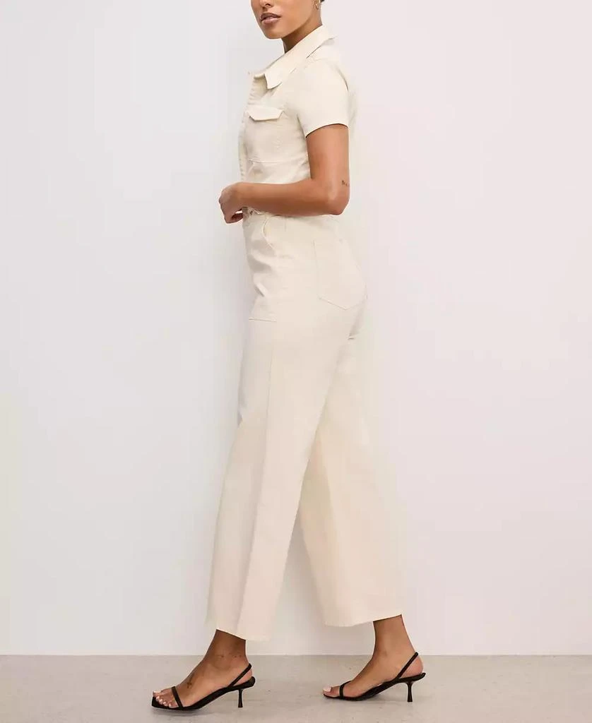 Good American Women's Fit For Success Twill Palazzo Cropped Jumpsuit 3