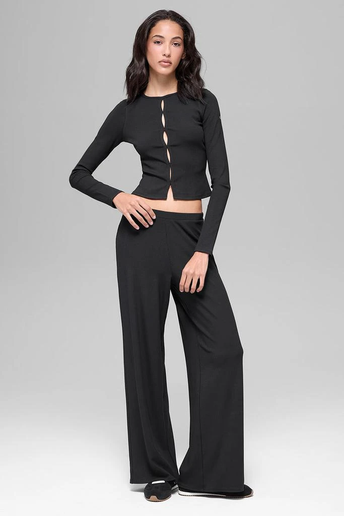 Alo Dreamlight Long Sleeve Top - Black 6