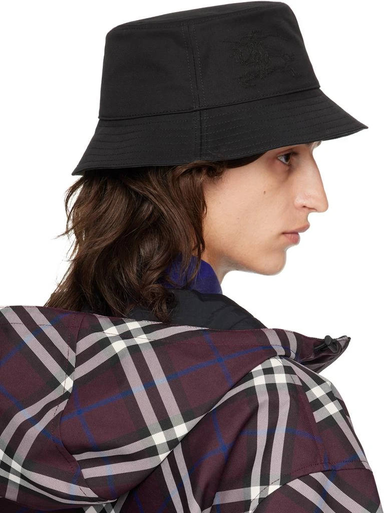 Burberry Black Cotton Blend Bucket Hat 3
