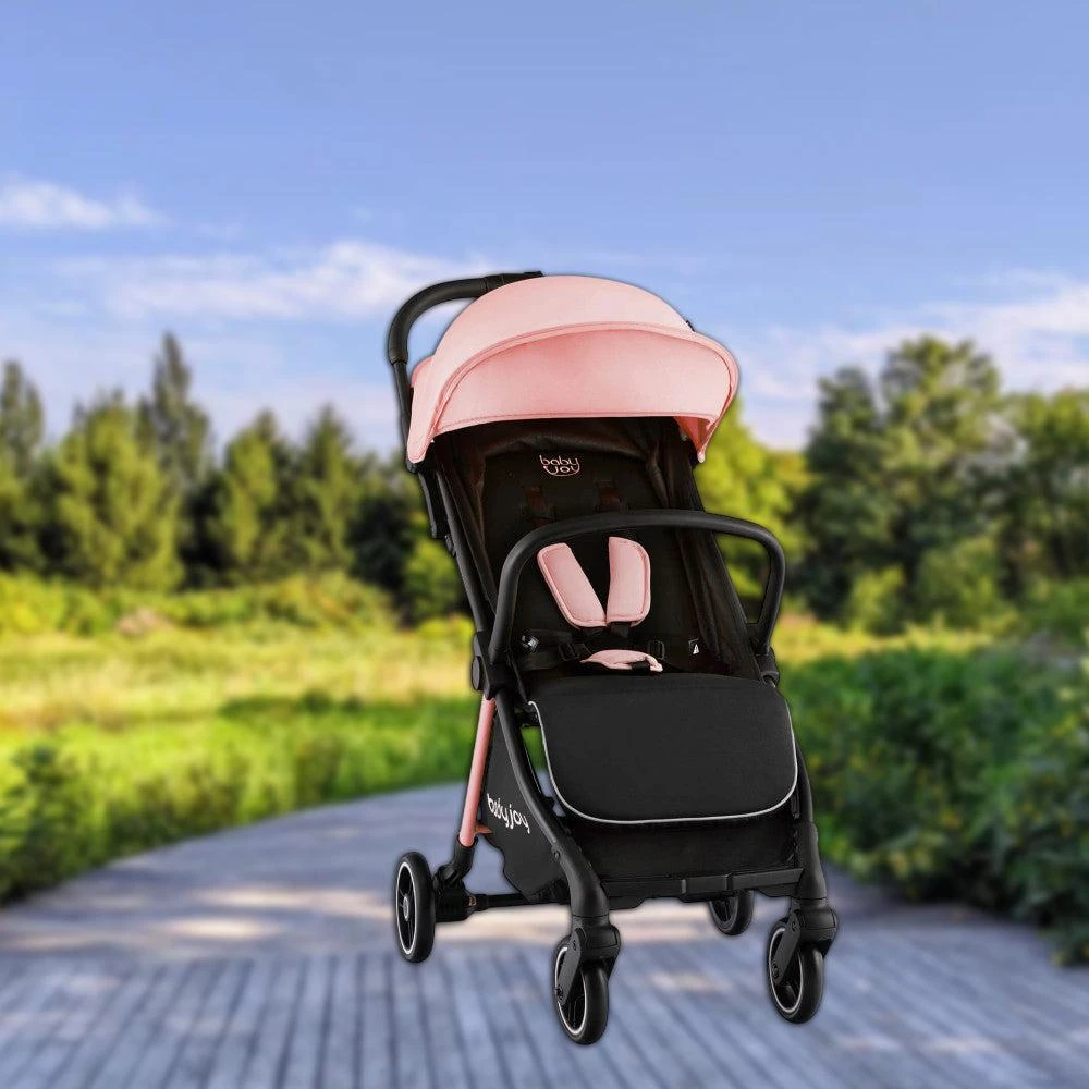 Hivvago Single-Hand Fold Compact Baby Stroller with Lightweight Aluminum Frame 4