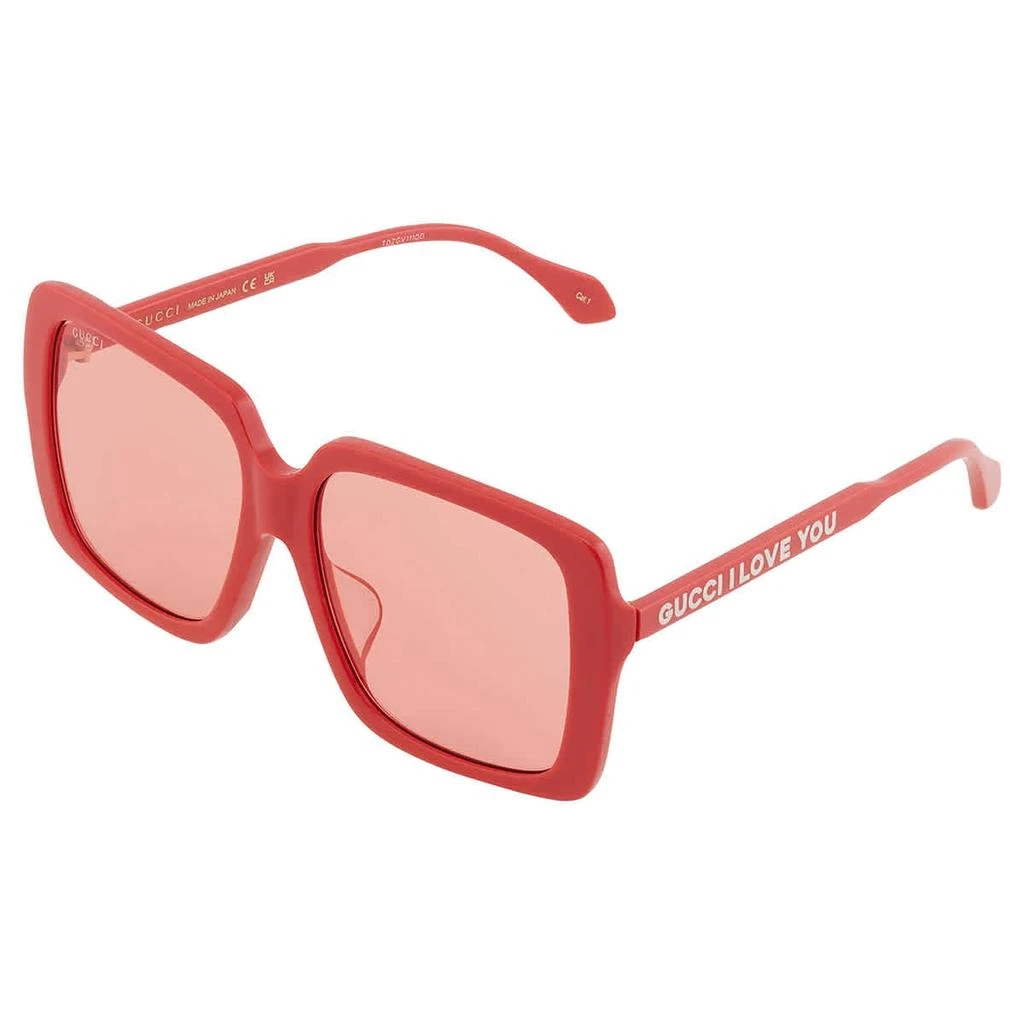 Gucci Red Square Ladies Sunglasses GG0567SAN 005 58 3
