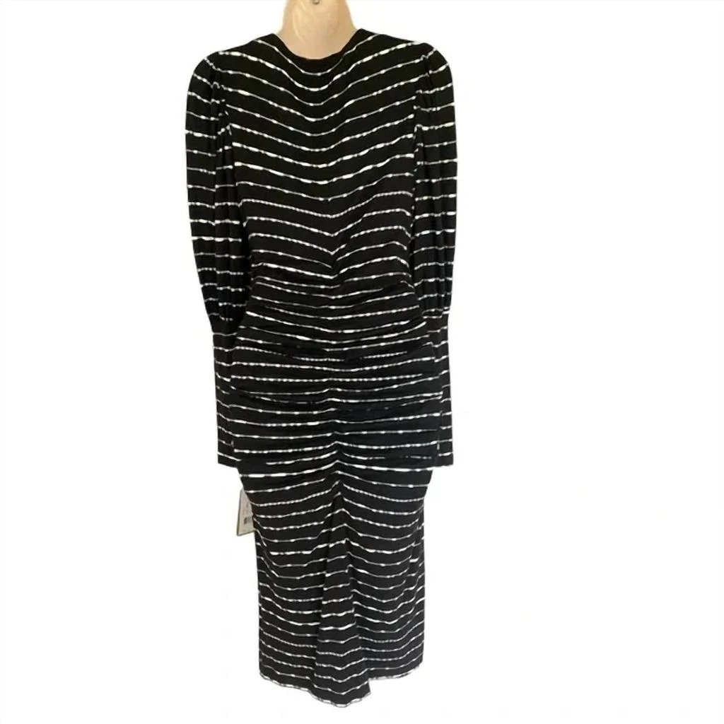nicole miller black and white dress LISA DRESS BLACK – GAUHAR HELSINKI main image 1