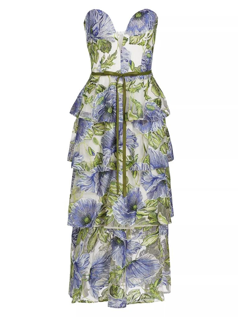 Strapless Embroidered Tulle Cocktail Midi-Dress  On Sale Now with Up to  60% Off | Discover Exclusive Deals & Savings at BeyondStyle  Authentic  MARCHESA women's apparel|tulle|Women's|floral|open-back|fit &  flare|modern|sweetheart|sleeveless|dresses ...