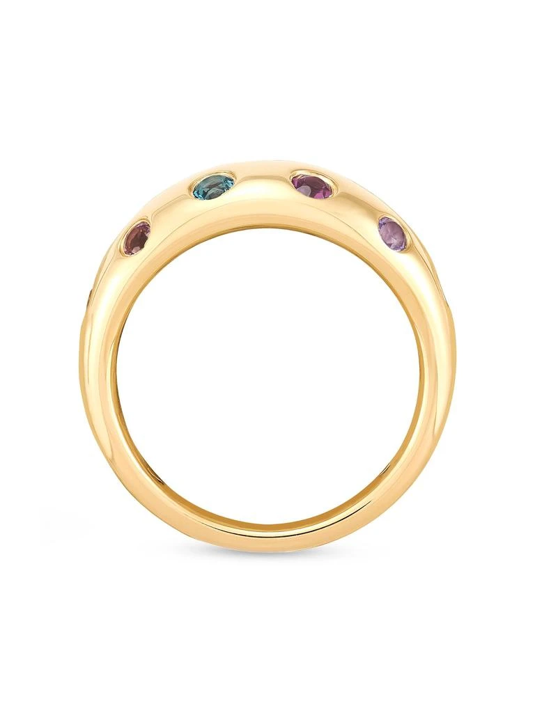 Saks Fifth Avenue 14K Yellow Gold 
Multicolor Stone Dome Ring 3