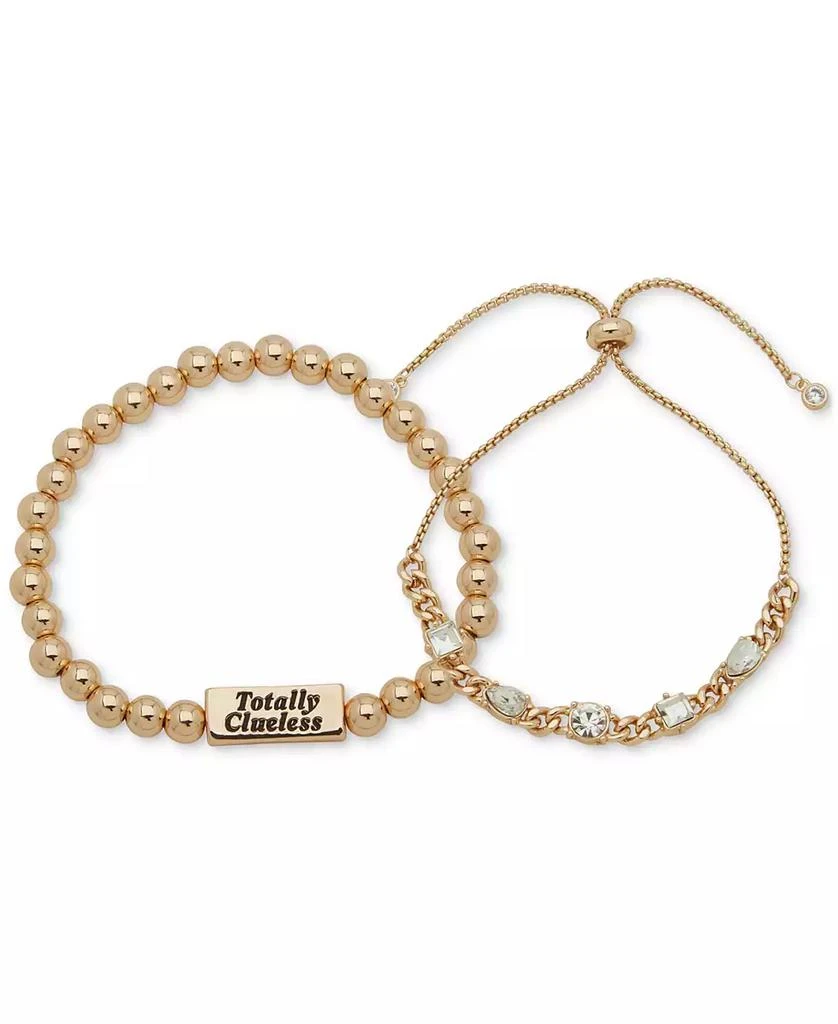 Clueless Gold-Tone 2-Pc. Set Crystal Slider 
Totally Clueless Beaded Stretch Bracelets