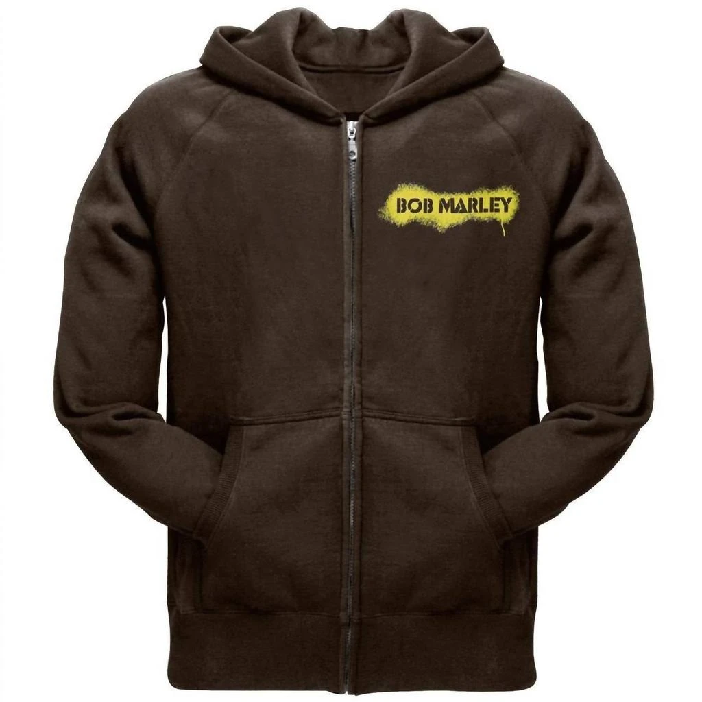 Bob Marley Men
s Spray Zip Hoodie In Brown