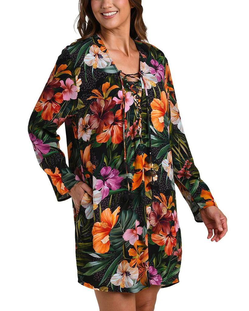 La Blanca Tropical Hideaway Tunic Swim Cover-Up 4