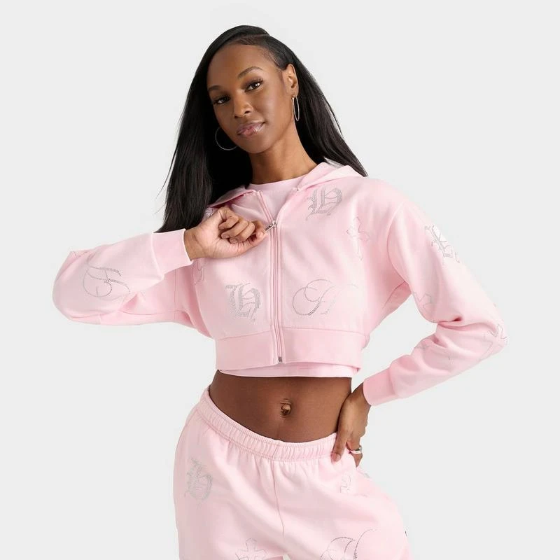 Hoodrich Women's Hoodrich Crystal Crop Full-Zip Hoodie
