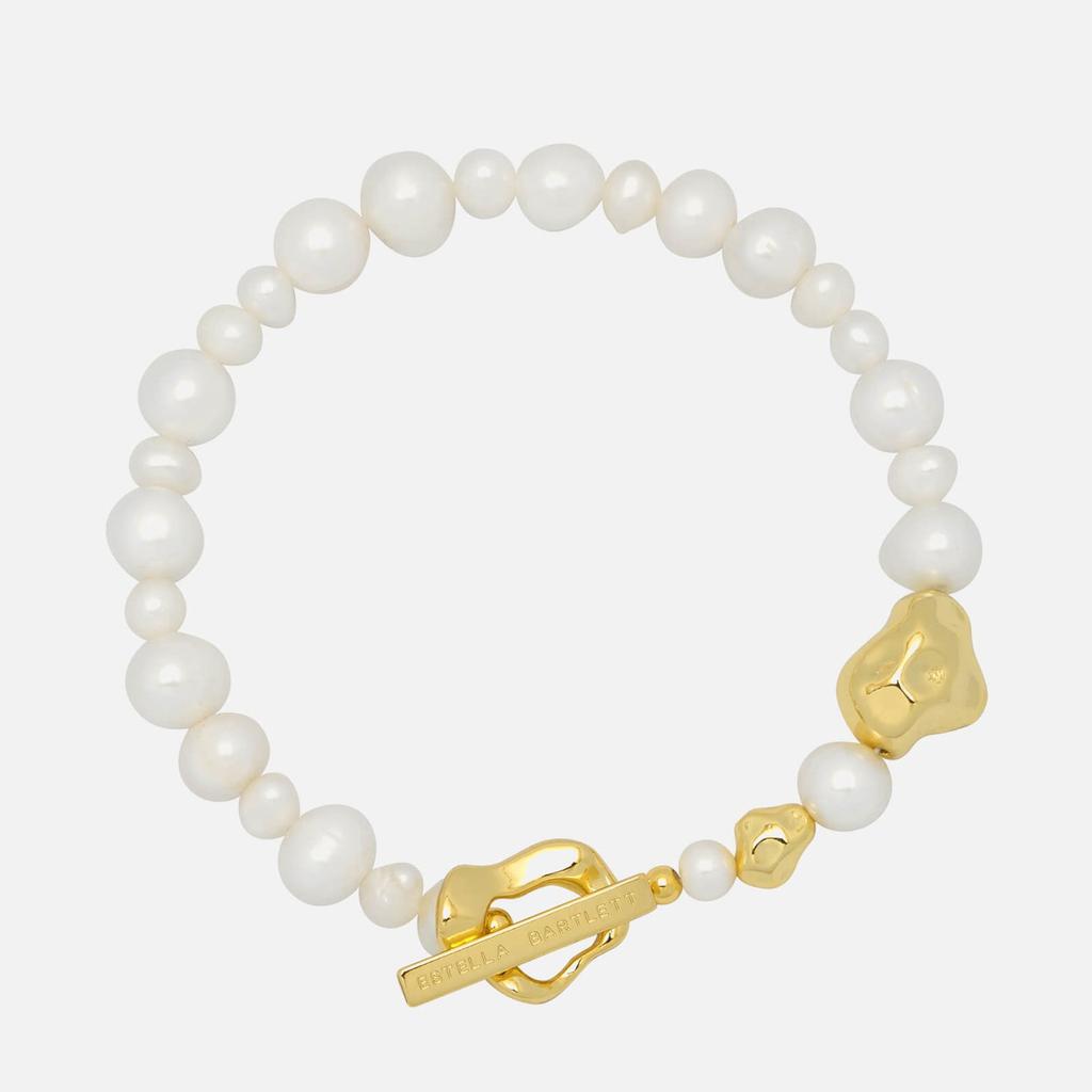 ESTELLA BARTLETT Estella Bartlett Organic Pearl Gold-Tone T-Bar Bracelet