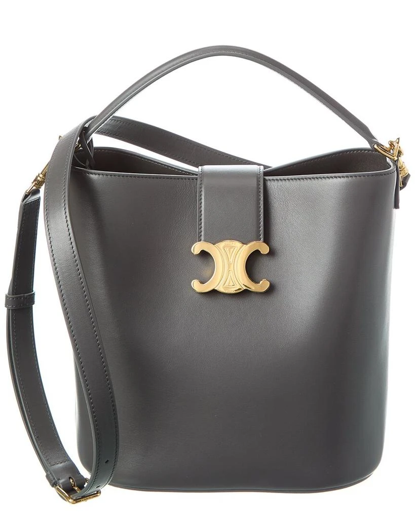 Celine CELINE Louise Medium Leather Bucket Bag 1