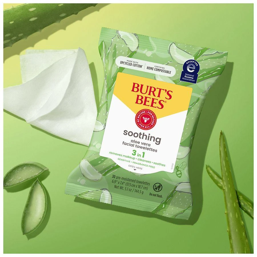 Burt's Bees Soothing Facial Towelettes Aloe Vera 9