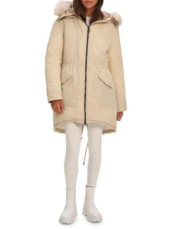 NOIZE Caroline Faux Fur Lined Parka Jacket 1