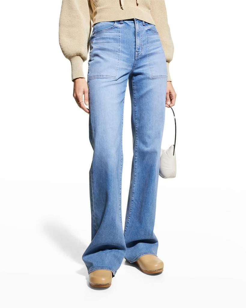 VERONICA BEARD Crosbie Wide-Leg Jeans with Pocket Details 2