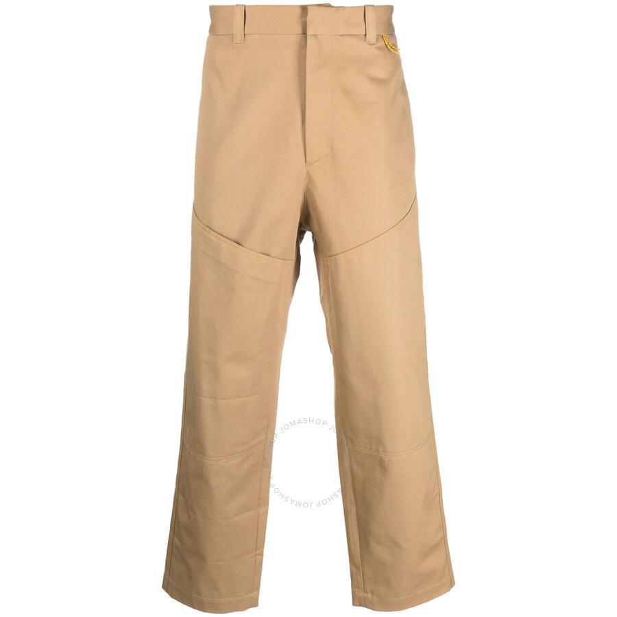 OAMC Men's Beige Shasta Straight-Leg Cotton Trousers